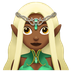 Bagaimana Woman Elf: Medium-Dark Skin Tone emoji terlihat di Apple.