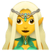 Bagaimana Woman Elf emoji terlihat di Apple.