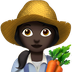 Bagaimana emoji Petani wanita: ton kulit gelap kelihatan di Apple.