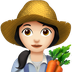 Bagaimana emoji Petani wanita: ton kulit cerah kelihatan di Apple.