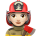 Bagaimana Woman Firefighter: Light Skin Tone emoji terlihat di Apple.