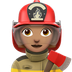 Bagaimana Woman Firefighter: Medium Skin Tone emoji terlihat di Apple.