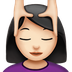 Bagaimana Woman Getting Massage: Light Skin Tone emoji terlihat di Apple.