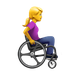 Bagaimana Woman in Manual Wheelchair Facing Right emoji terlihat di Apple.