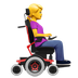 Bagaimana Woman in Motorized Wheelchair Facing Right emoji terlihat di Apple.