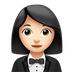 Bagaimana Woman in Tuxedo: Light Skin Tone emoji terlihat di Apple.