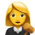 Bagaimana Woman Judge emoji terlihat di Apple.