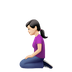 Bagaimana Woman Kneeling: Light Skin Tone emoji terlihat di Apple.