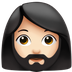 Bagaimana Woman: Light Skin Tone, Beard emoji terlihat di Apple.