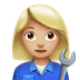 Bagaimana Woman Mechanic: Medium-Light Skin Tone emoji terlihat di Apple.