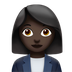 Bagaimana emoji Pekerja pejabat wanita: ton kulit gelap kelihatan di Apple.