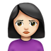 Bagaimana Woman Pouting: Light Skin Tone emoji terlihat di Apple.