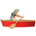 Bagaimana Woman Rowing Boat: Medium-Light Skin Tone emoji terlihat di Apple.