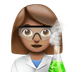 Bagaimana Woman Scientist: Medium Skin Tone emoji terlihat di Apple.