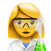 Bagaimana Woman Scientist emoji terlihat di Apple.