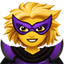 Bagaimana Woman Supervillain emoji terlihat di Apple.