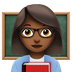 Bagaimana Woman Teacher: Medium-Dark Skin Tone emoji terlihat di Apple.