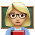 Bagaimana Woman Teacher: Medium-Light Skin Tone emoji terlihat di Apple.