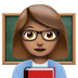 Bagaimana Woman Teacher: Medium Skin Tone emoji terlihat di Apple.