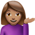 Bagaimana emoji Perempuan menadah tangan: ton kulit sederhana kelihatan di Apple.