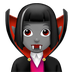 Bagaimana Woman Vampire: Medium Skin Tone emoji terlihat di Apple.