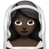 Bagaimana Woman with Veil: Dark Skin Tone emoji terlihat di Apple.