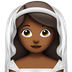 Bagaimana Woman with Veil: Medium-Dark Skin Tone emoji terlihat di Apple.