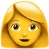 Bagaimana emoji Perempuan kelihatan di Apple.