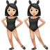 Wie Frauen mit Hasenohren: helle Hautfarbe Emoji auf Apple aussieht.