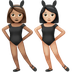Wie Frauen mit Hasenohren: mittlere Hautfarbe, helle Hautfarbe Emoji auf Apple aussieht.