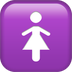 Bagaimana Women’s Room emoji terlihat di Apple.