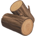 Bagaimana Wood emoji terlihat di Apple.