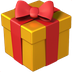 Bagaimana Wrapped Gift emoji terlihat di Apple.