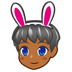 兔先生: 中等-深肤色 表情符号在 Emojidex 上的外观。