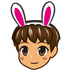 兔先生: 中等肤色 表情符号在 Emojidex 上的外观。