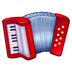 Hoe Accordeon emoji eruit ziet op Emojipedia.