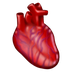 How Anatomical Heart emoji looks on Emojipedia.