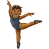 Jak wygląda emoji Baletnica: karnacja średnio ciemna w Emojipedia.