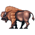 How Bison emoji looks on Emojipedia.