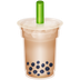 How Bubble Tea emoji looks on Emojipedia.