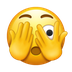 Hvordan Ansigt, der smugkigger emoji ser ud på Emojipedia.