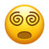 Cómo se ve el emoji Cara con ojos de espiral en Emojipedia.