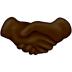 How Handshake: Dark Skin Tone emoji looks on Emojipedia.