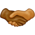 Bagaimana Handshake: Medium-Dark Skin Tone, Medium Skin Tone emoji terlihat di Emojipedia.