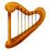 How Harp emoji looks on Emojipedia.