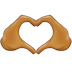 How Heart Hands: Medium Skin Tone emoji looks on Emojipedia.