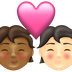 How Kiss: Person, Person, Medium-Dark Skin Tone, Light Skin Tone emoji looks on Emojipedia.