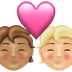 Bagaimana Kiss: Person, Person, Medium Skin Tone, Medium-Light Skin Tone emoji terlihat di Emojipedia.