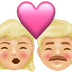 A quoi ressemblent les emoji Bisou : femme, homme et peau moyennement claire sur Emojipedia.