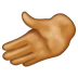 How Leftwards Hand: Medium Skin Tone emoji looks on Emojipedia.